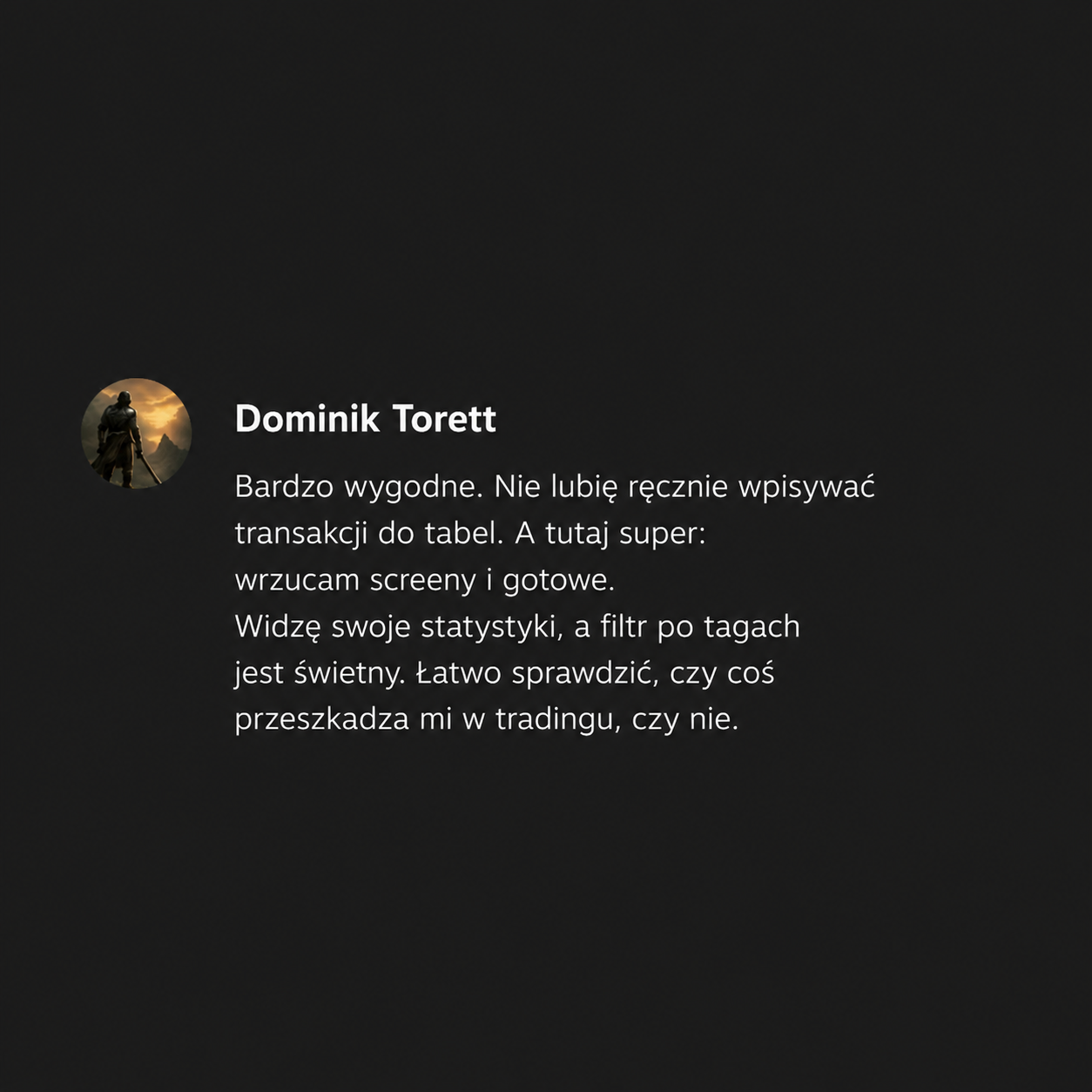 Opinia — Dominik Torett