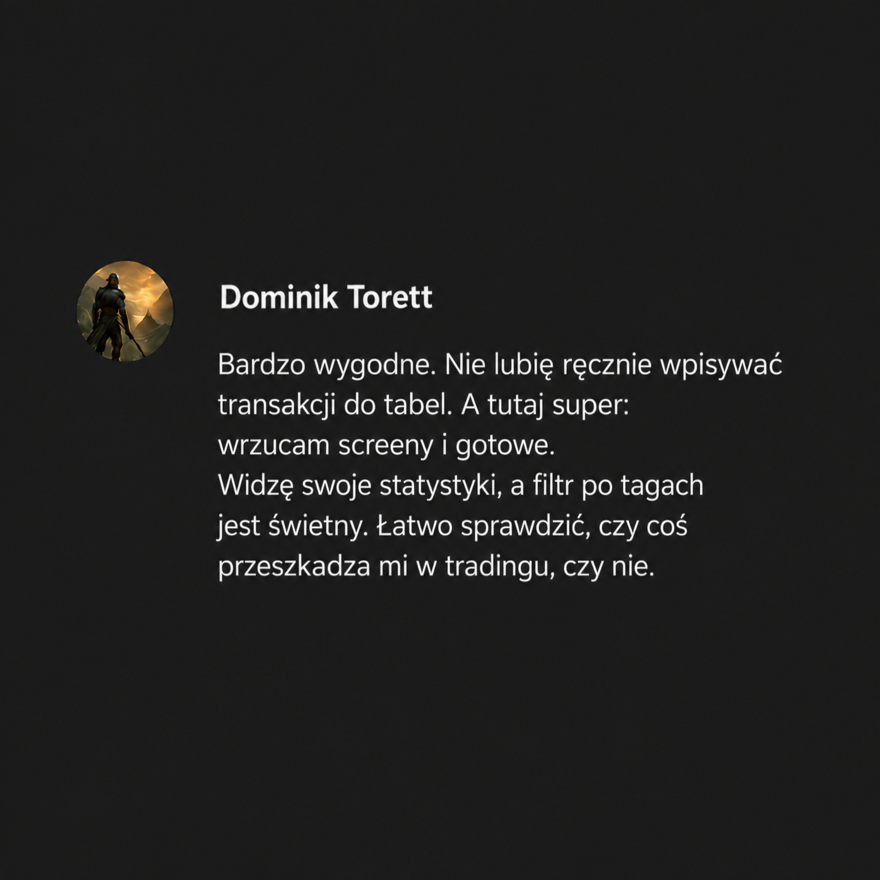 Opinia — Dominik Torett